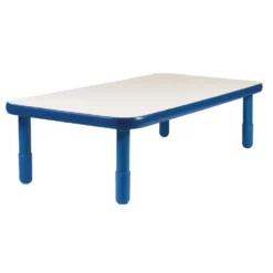 30" x 60" Rectangle BaseLine® Table, 16"H - Blue