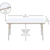 30" x 60" Rectangle Dry-Erase Activity Table with Adjustable Swivel Glide Legs - White/Maple