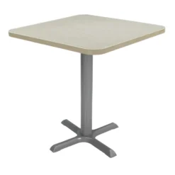 30" x 30" Square Cafe Bistro Table - Sand Drift/Silver