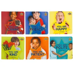 You Are Awesome Board Books - Caring, Friendly, Happy, Kind, Patient, Polite - Set of 6
