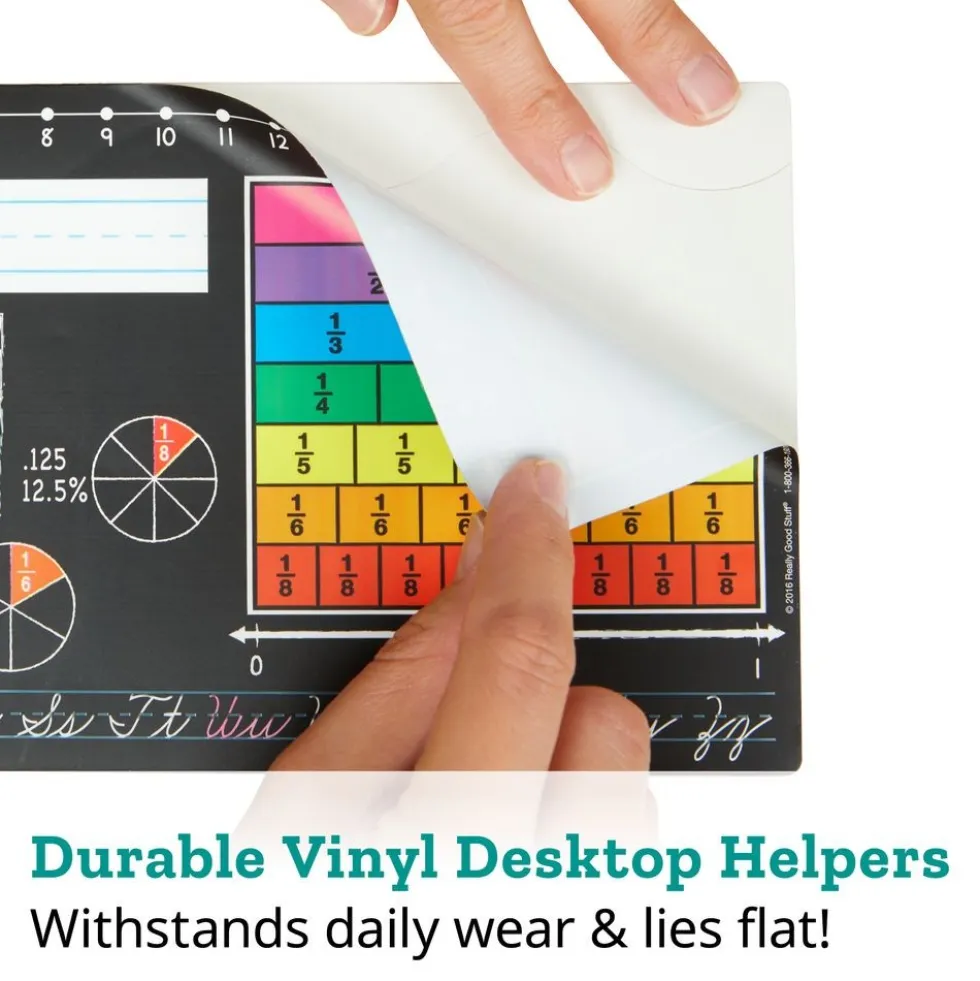 Zaner-Bloser Dashboard 120 Grid Self-Adhesive Vinyl Desktop Helpers™ - Set Of 24