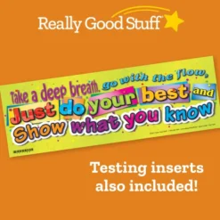Zaner-Bloser First Grade Two-Sided Cardstock Desktop Helpers™ with Testing Inserts - Set Of 12