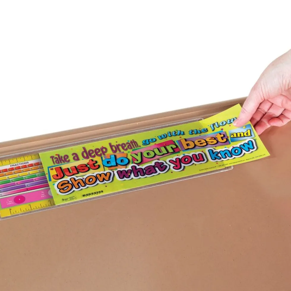 Zaner-Bloser First Grade Two-Sided Cardstock Desktop Helpers™ with Self-Adhesive Sleeves and Testing Inserts - Set Of 12