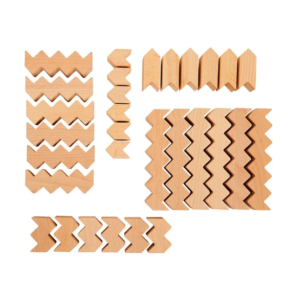 Zig Zag Blocks - Set of 30